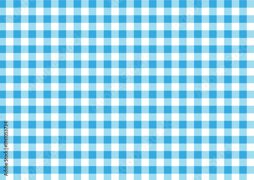 Blue Gingham Check Pattern Background – Seamless Fabric Style Texture
