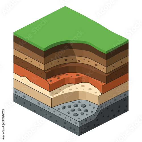 Geological Layers of the Earths Crust.