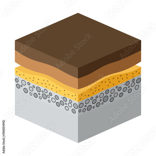 Layered Soil Structure with Particles and Layers.