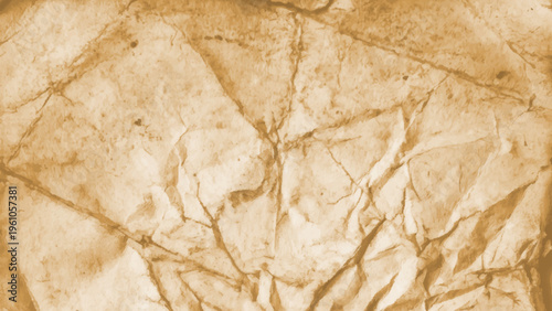 Brown paper texture with wrinkles and cracks seamless background for design earthy tone