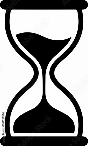 Hourglass Silhouette - A Timeless Symbol of Passing Time and Deadlines.