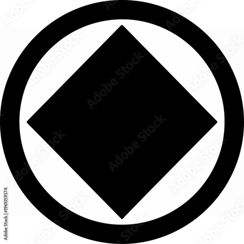 The Black Diamond Inside a Circle - A Symbol of Unity and Strength.