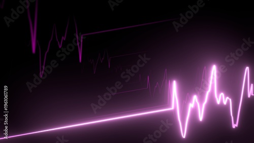 ECG chart line shows heart rhythm - heart attack, signs of life, medical monitoring, clinic, emergency, heart rate, cardiology, healthcare, emergency care, first aid, dying, health, pink
