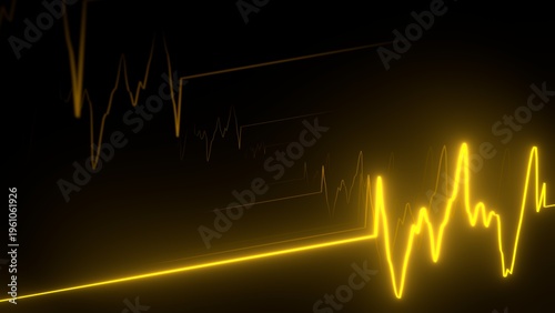 luminous line chart for market trends and volatility in financial business markets, success, analysis, stock prices, trading, business, risk management,  broker, investment, trading, value, ECG, gold