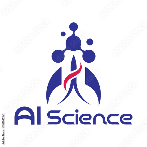 Blue silhouette of a person in a lab coat holding test tubes and a beaker