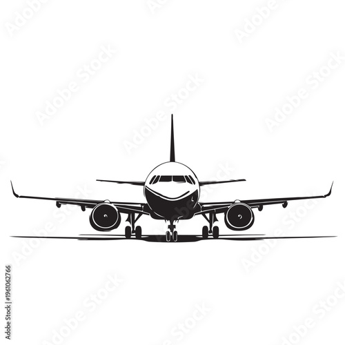 airplane on a white background