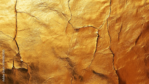 Gold golden orange yellow white abstract background. Shiny silk fabric. Metallic shine. Light reflection. Design. Premium gold cement wall background.	