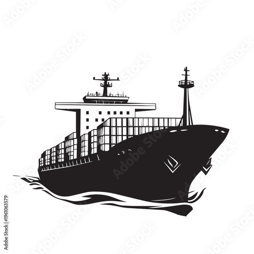 container ship in the sea