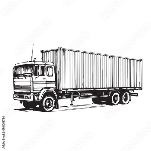 truck isolated on white background