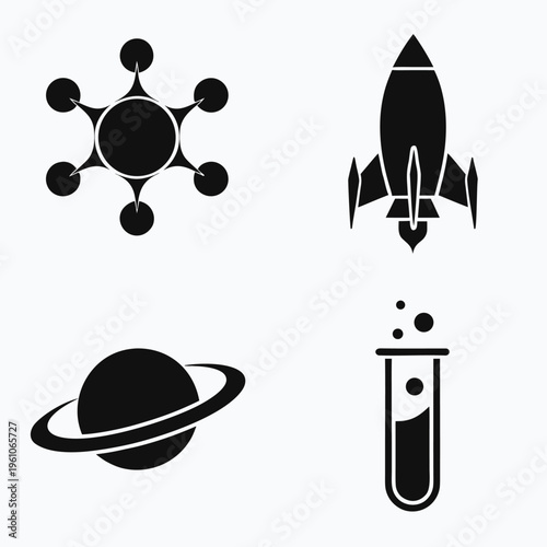Black and white of a molecule d n a double helix and a syringe