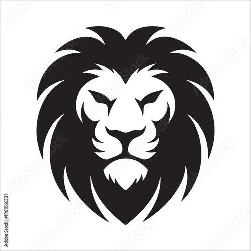 majestic lion vector silhouette clip art logo design illustration
