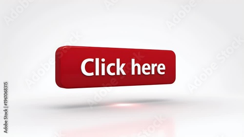 A glossy red button with the white text 