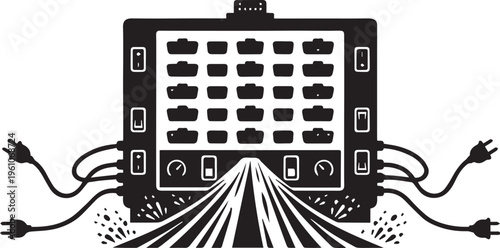 Electronics Repair Soldering Station Silhouettes