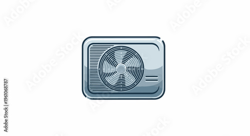 Metallic fan unit with louvers for cooling or ventilation