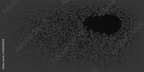 Modern abstract dark background featuring a smooth halftone dot pattern with subtle gradient shading. 