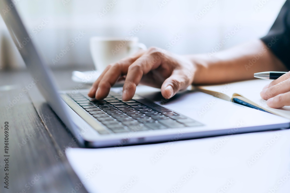 Fototapeta premium Audit concept or financial auditor, prepare financial planning reports, review financial documents. 