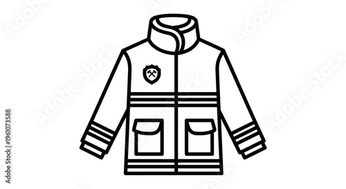 Jacket with logo and pockets.