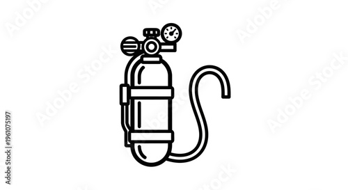 Oxygen Tank Medical Equipment Device.