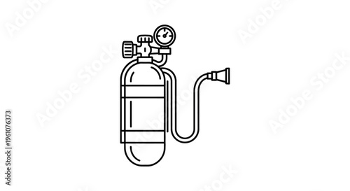 Oxygen Tank Medical Equipment Device.