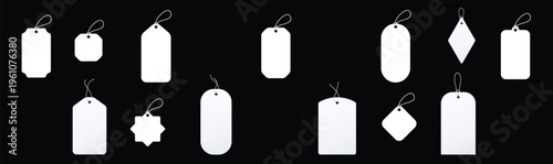 Collection of various white gemstones or crystals on black background