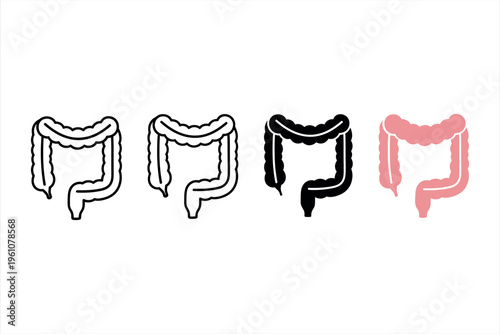 Human Intestine Icons
