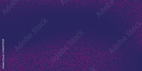 Blue purple digital particle background with square pixel diffusion. Abstract noise texture, soft gradient blending