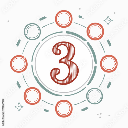 number, illustration, design, icon, 2, red, isolated, vector, two, symbol, font, color, text, sign, circle, abstract, graphic, set, birthday, colorful, letter, typography, alphabet, shape, modern, dec