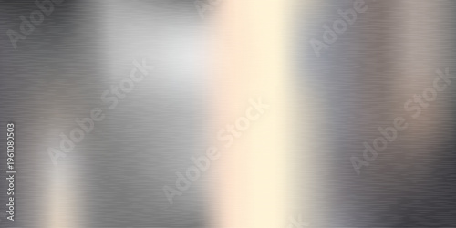 Metal, brushed stainless steel, silver gradient texture with reflection