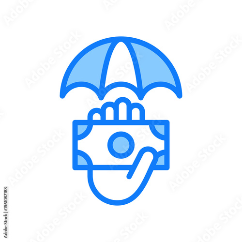Insurance Payout blue icon 