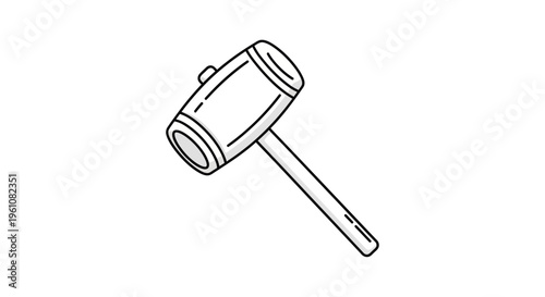 A large wooden judge gavel.