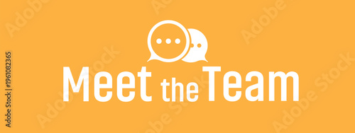 Meet the team on white background