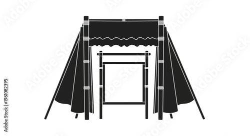 Black Canopy Tent Structure.