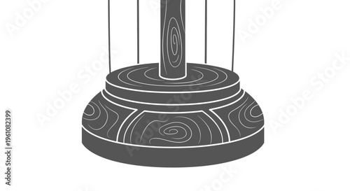 Detailed illustration of a music stand.