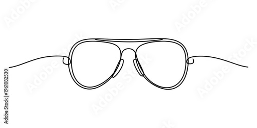Vintage Glasses Illustration on White Background