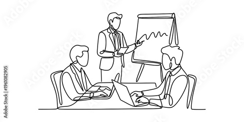 Business presentation with colleagues in a meeting