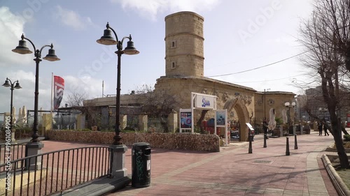 Historic Sliema Point Battery fortification on the coast of Malta.