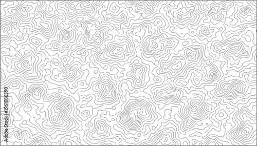 Topographic map contour lines seamless pattern vector