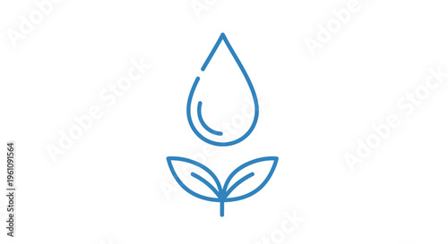 Eco friendly symbol with leaf.