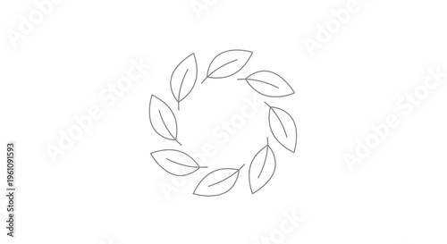 Simple Laurel Wreath Design Element.