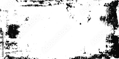 Grunge Border Vector Frame Background with Dirty Damaged Overlay Texture. Distressed Rough Edges with Noise, Grain and Vintage Worn Surface Effect.