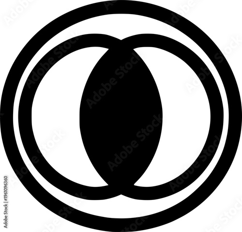 Geometric Harmony: A minimalistic design of intersecting circles, creating an eye-catching visual.