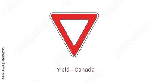 Clearly visible triangular traffic sign indicating the necessity to yield right-of-way, crucial for road safety and managing vehicle flow at intersections and junctions