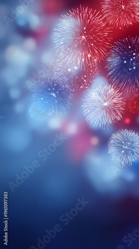 Wallpaper Mural Blurred Blue And Red Lights. Vertical Soft Focus Creates Dreamy Colorful Mobile Wallpaper Effect. Subtle Glowing Bokeh With Red And Blue Tones Forming Festive Mood For Stories And Headers Torontodigital.ca