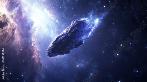 A Mysterious Celestial Object Floating in Space with Colorful Swirls of Stars and Nebula Around It