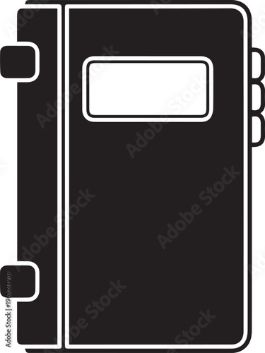 Notebook icon vector illustration silhouette for study and writing purposes