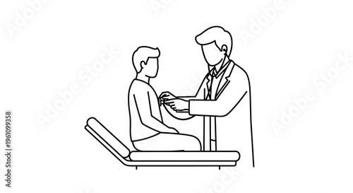 Doctor checking patient blood pressure.