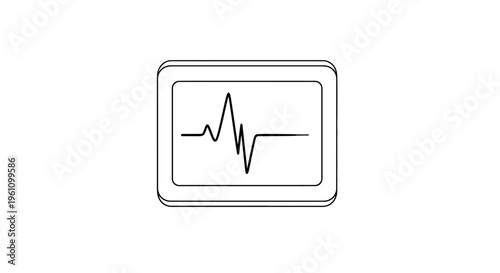 ECG heart rate monitor screen display.