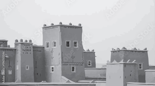 This image depicts the
Kasbah de Taourirt, a historic fortified residence and landmark located in the city of Ouarzazate, Morocco. Built in the 17th century by the powerful Glaoui family, this site is