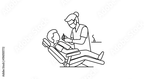 Dentist examining a patients teeth closely.