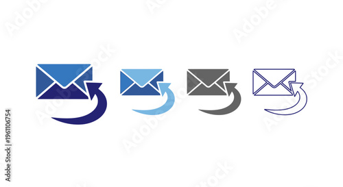 email icons with arrows